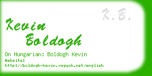 kevin boldogh business card